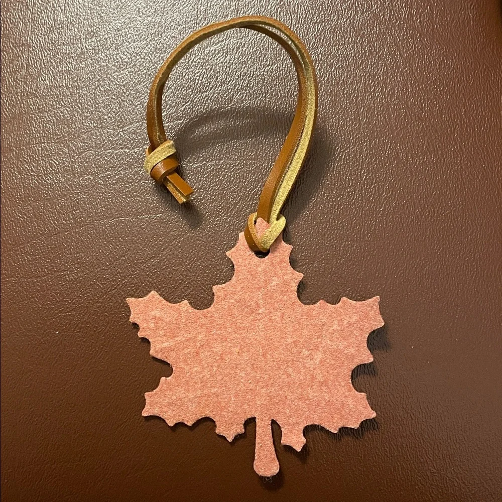 Faux Leather Harvest Leaf Ornament/door hanger